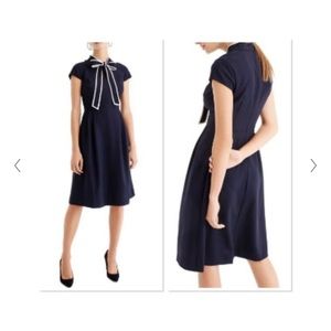 J. Crew Navy Dress with Bow